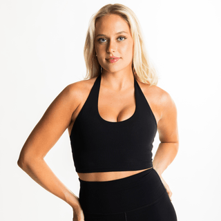 Halther Neck Sports Bra - Black