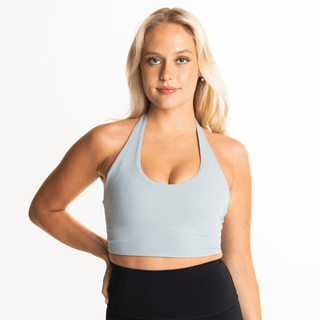 Halther Neck Sports Bra - Blue