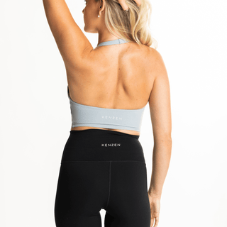 Halther Neck Sports Bra - Blue