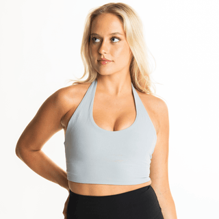 Halther Neck Sports Bra - Blue