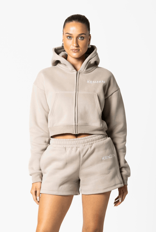 KENZEN Logo Hoodie – classic unisex hoodie with minimalist front logo and soft cotton blend.