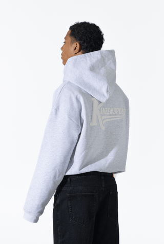 KENZEN essential hoodie grey – stílhrein íslensk hettupeysa fyrir líkamsrækt, yoga og daglegt líf.