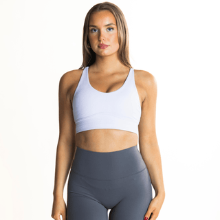 Cross Back Sports  Bra - Purple