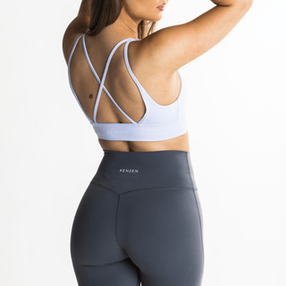 Cross Back Sports  Bra - Purple