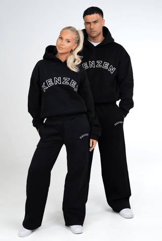 Straight Leg Sweatpants - black