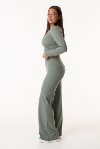Foldover Straightleg Pants
