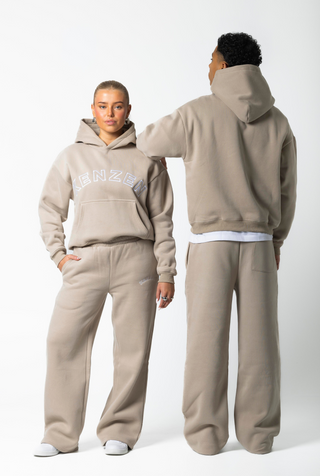 Straight Leg Sweatpants - beige