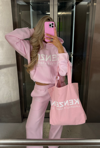 Straight Leg Sweatpants - Baby Pink