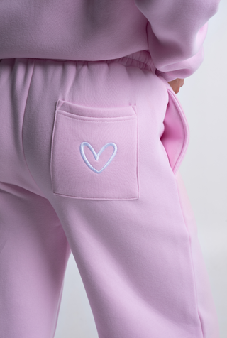 Straight Leg Sweatpants - Baby Pink