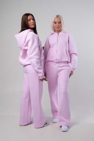 Straight Leg Sweatpants - Baby Pink