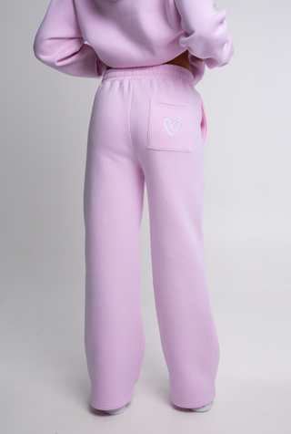 Straight Leg Sweatpants - Baby Pink