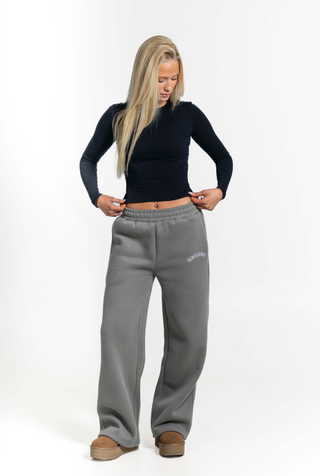 Straight Leg Sweatpants - Moss grey