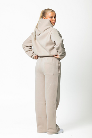 Straight Leg Sweatpants - beige