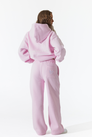Straight Leg Sweatpants - Baby Pink