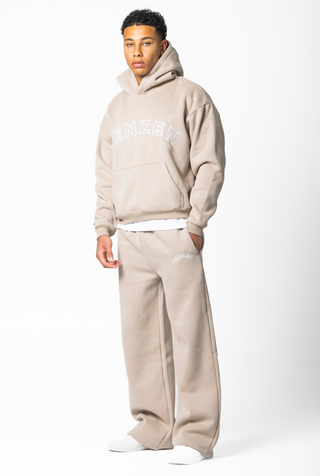 Straight Leg Sweatpants - beige