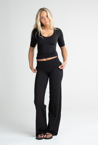 Foldover Straightleg Pants