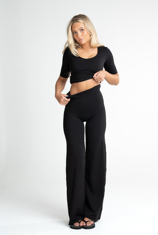 Foldover Straightleg Pants