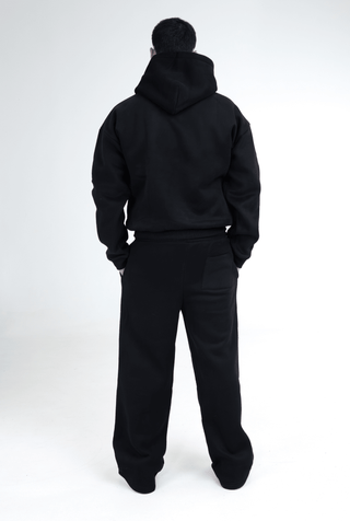 Straight Leg Sweatpants - black