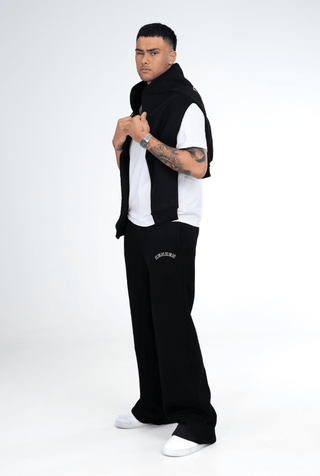 Straight Leg Sweatpants - black